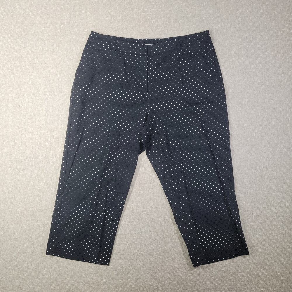 Briggs New York Women's Black & White Polka Dot Capri Pants Size 16